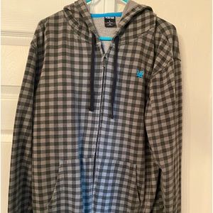 Men’s Zip Up hoodie~Large~Zoo York brand~gray&black